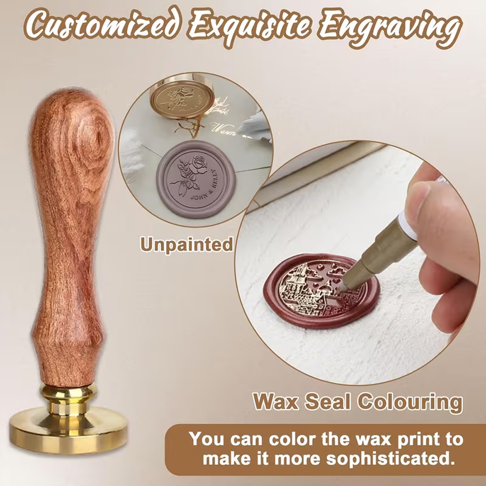 맞춤형 로고 25/30/40/50mm 왁스 스탬프 개인 - Wax Seal Stamp Set 리뷰 및 가격