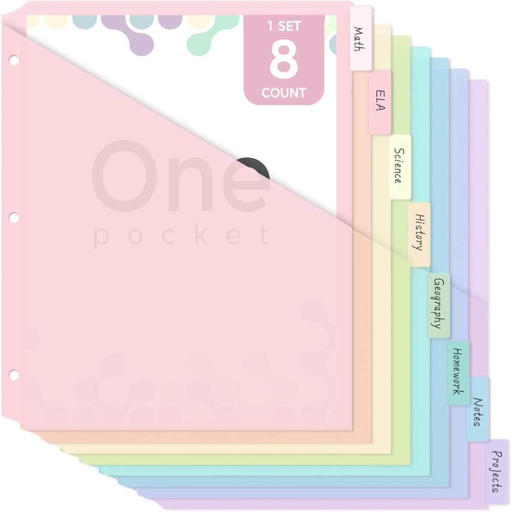 8개입 A4 파스텔 바인더 디바이더 8탭 디바이더 3링 - Tab Divider A4 리뷰 및 가격