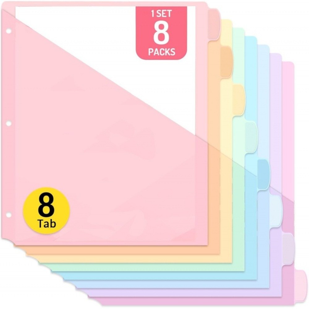 A4 파스텔 바인더 디바이더 8개, 3링 바인더 싱글  - Tab Divider A4 리뷰 및 가격