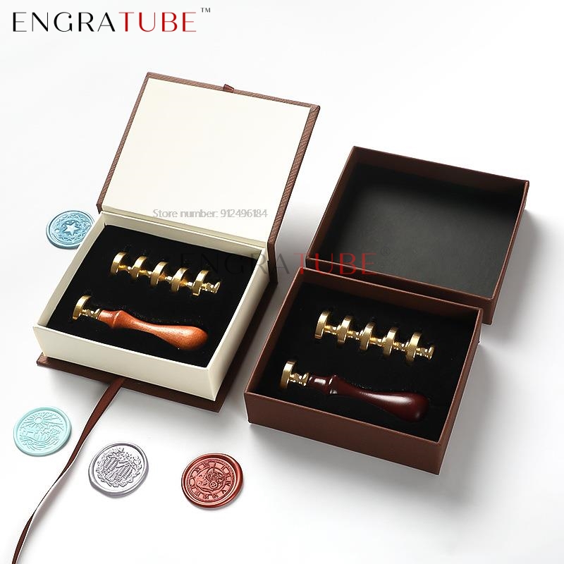 6개의 구리 왁스 씰 스탬프 헤드와 손잡이 세트, 정교 - Wax Seal Stamp Set 리뷰 및 가격