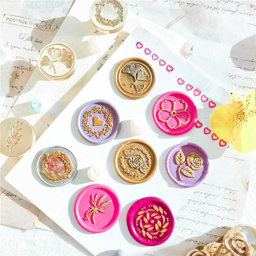 왁스 인감 스탬프 헤드 꽃 스탬프 왁스 인감 왁스 스탬 - Wax Seal Stamp Set 리뷰 및 가격
