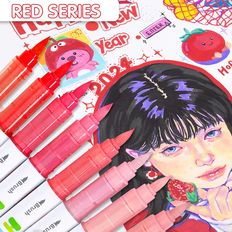 Hdele 8~120색 아크릴 마커 펜 세트, 핸드북  - Copic Marker Sketch 리뷰 및 가격