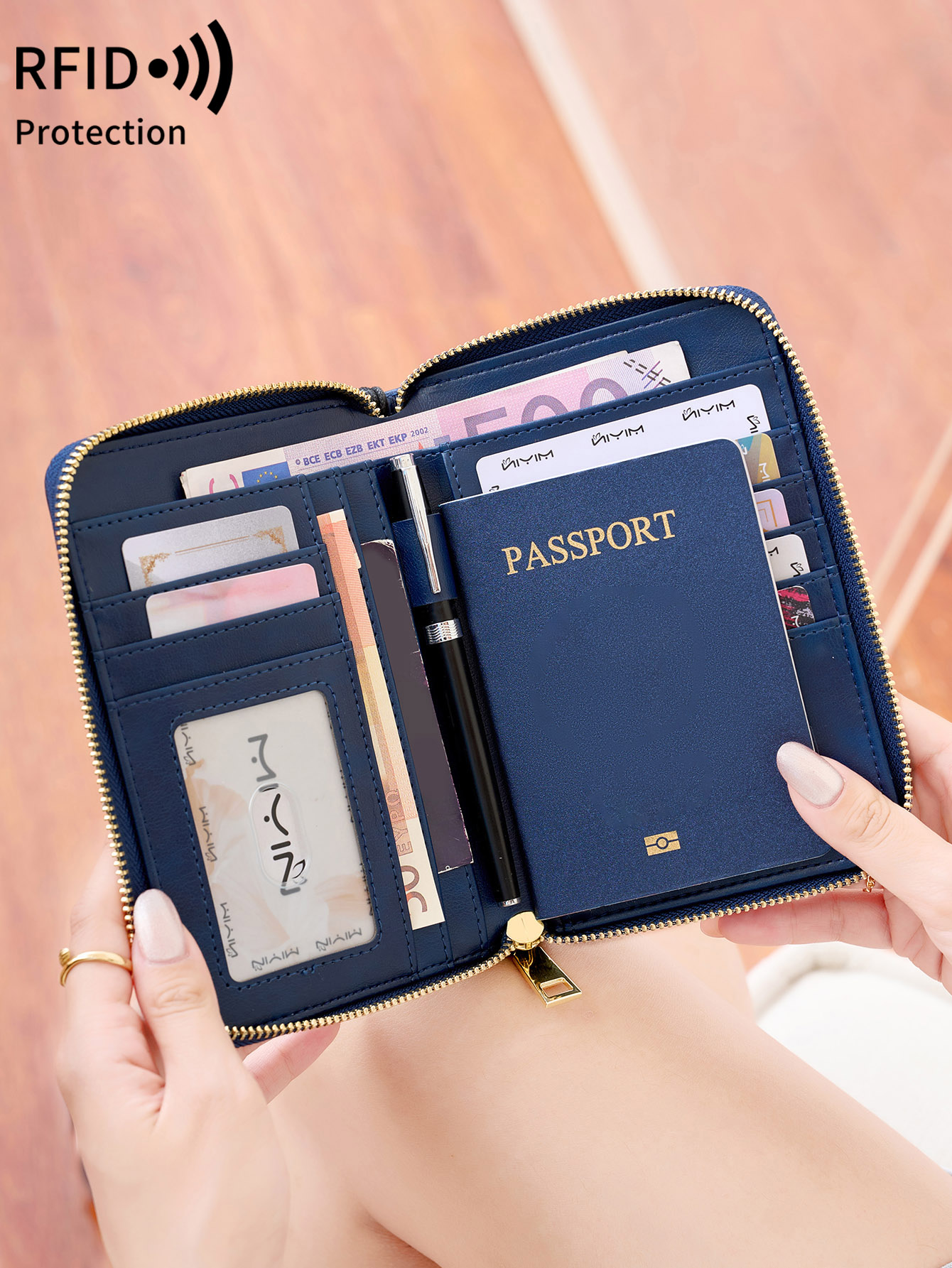 RFID 차단 여권 홀더, 이중 접이식 여행 지갑, 남 - Index Card Holder 리뷰 및 가격